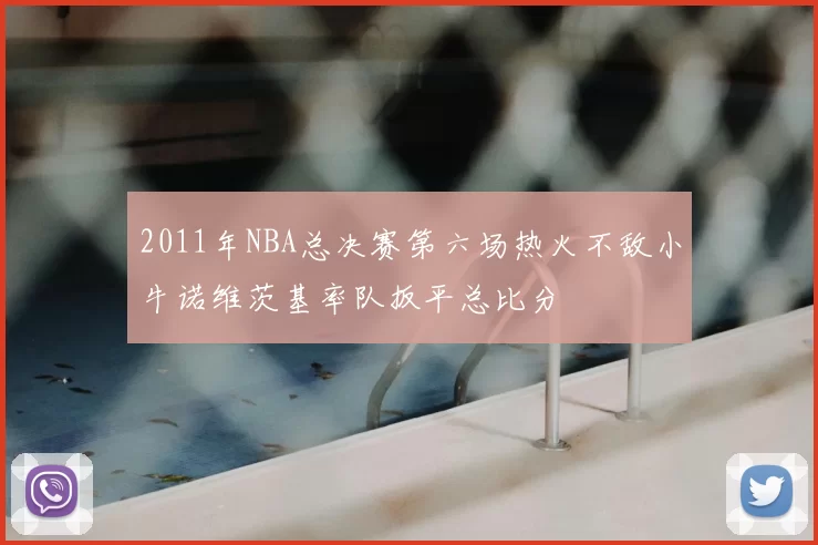 2011年NBA总决赛第六场热火不敌小牛诺维茨基率队扳平总比分