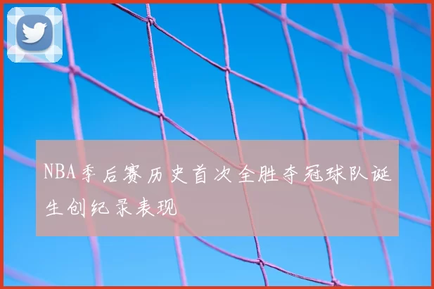 NBA季后赛历史首次全胜夺冠球队诞生创纪录表现
